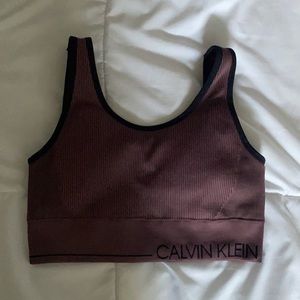 Maroon Calvin Klein Sports Bra